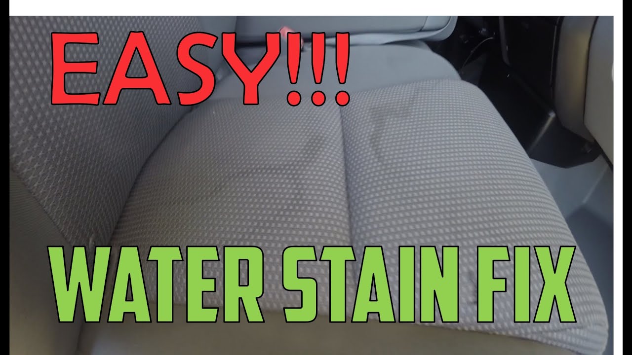 How to Get Water Stains Out of Car Seats