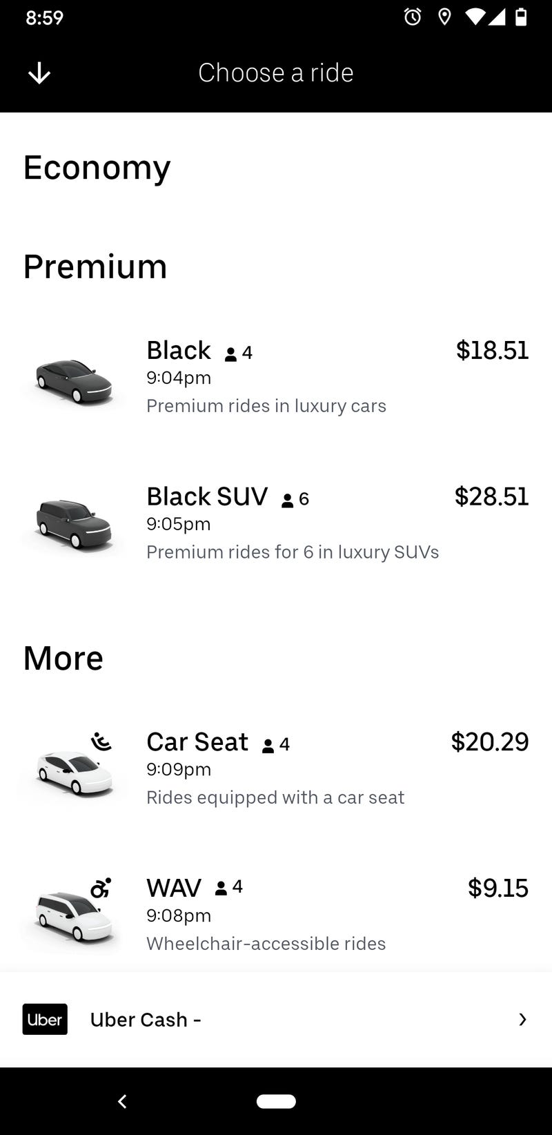 How to Request Car Seat in Uber