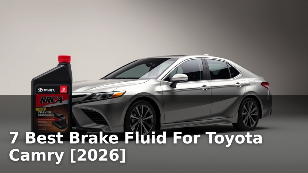 7 Best Brake Fluid For Toyota Camry [2026]