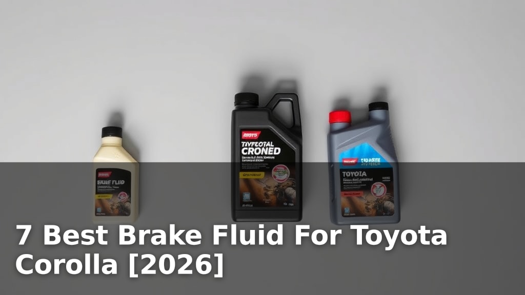 7 Best Brake Fluid For Toyota Corolla [2026]