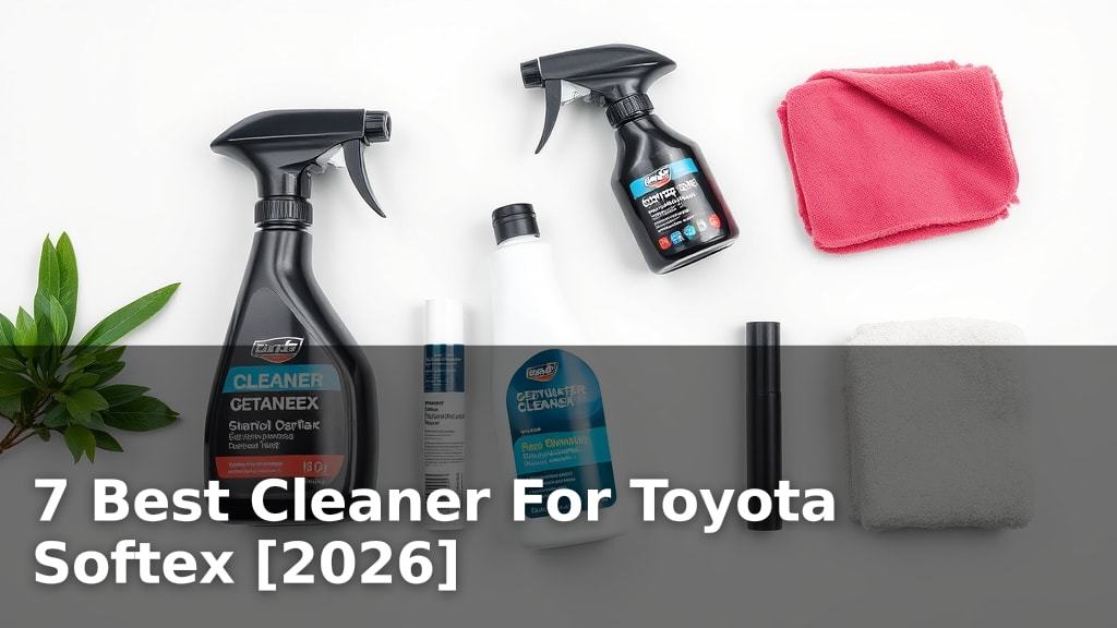 7 Best Cleaner For Toyota Softex [2026]