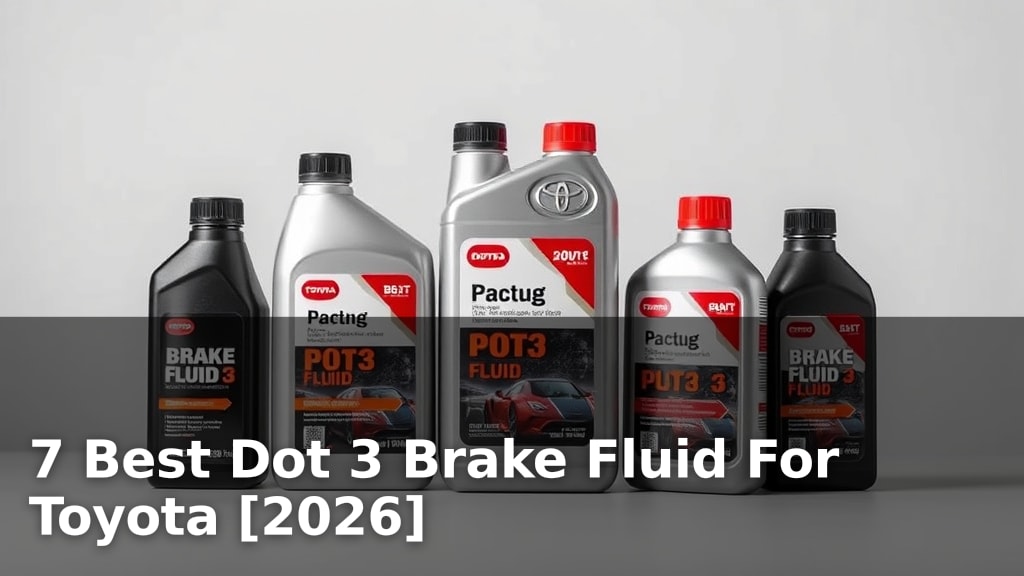 7 Best Dot 3 Brake Fluid For Toyota [2026]
