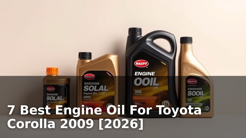 7 Best Engine Oil For Toyota Corolla 2009 [2026]
