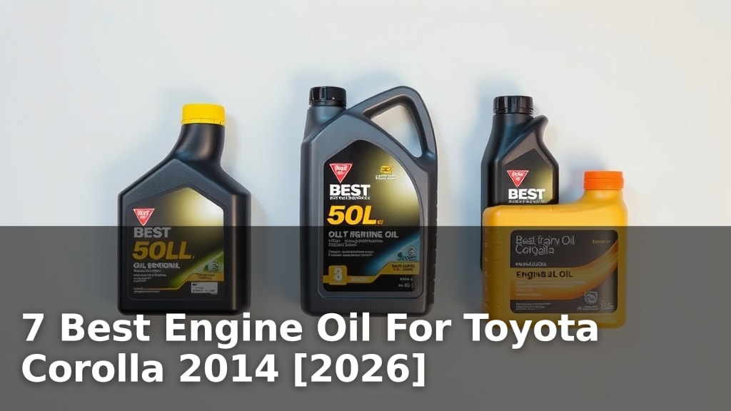 7 Best Engine Oil For Toyota Corolla 2014 [2026]