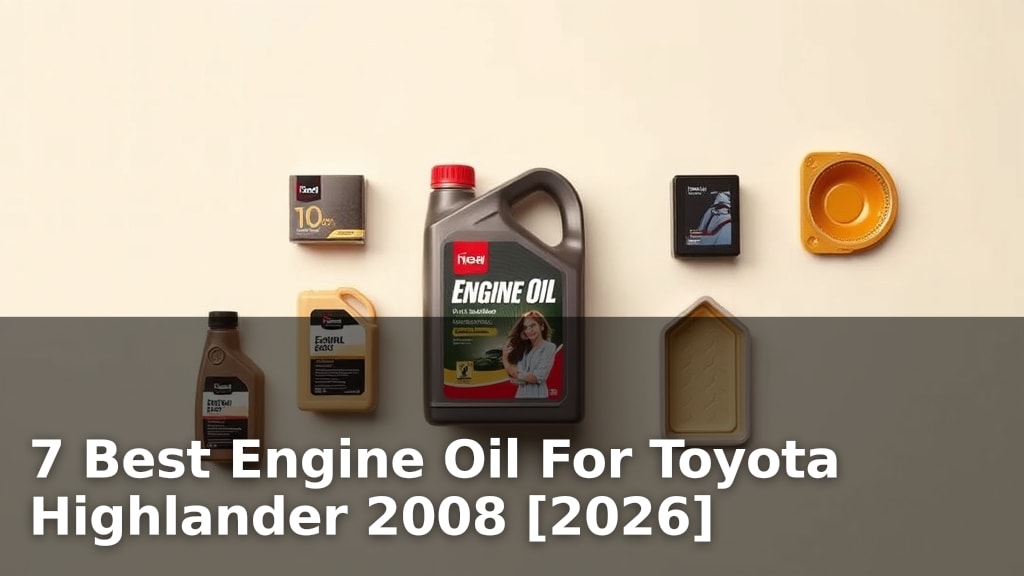 7 Best Engine Oil For Toyota Highlander 2008 [2026]