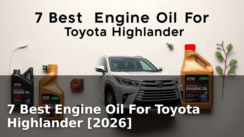 7 Best Engine Oil For Toyota Highlander [2026]