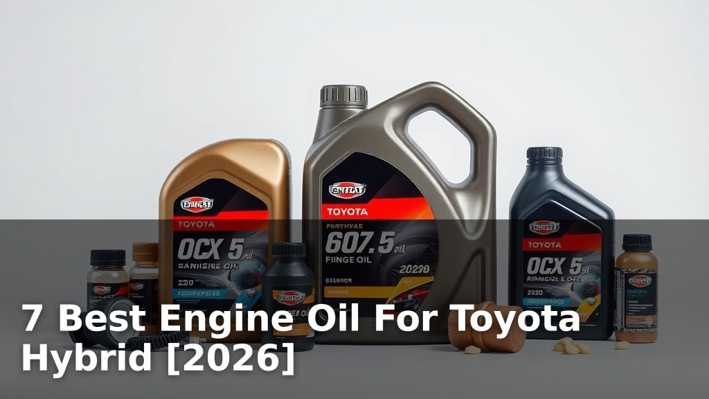 7 Best Engine Oil For Toyota Hybrid [2026]