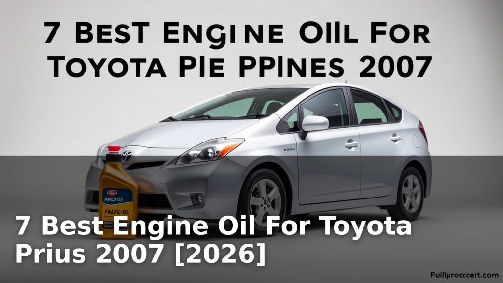 7 Best Engine Oil For Toyota Prius 2007 [2026]