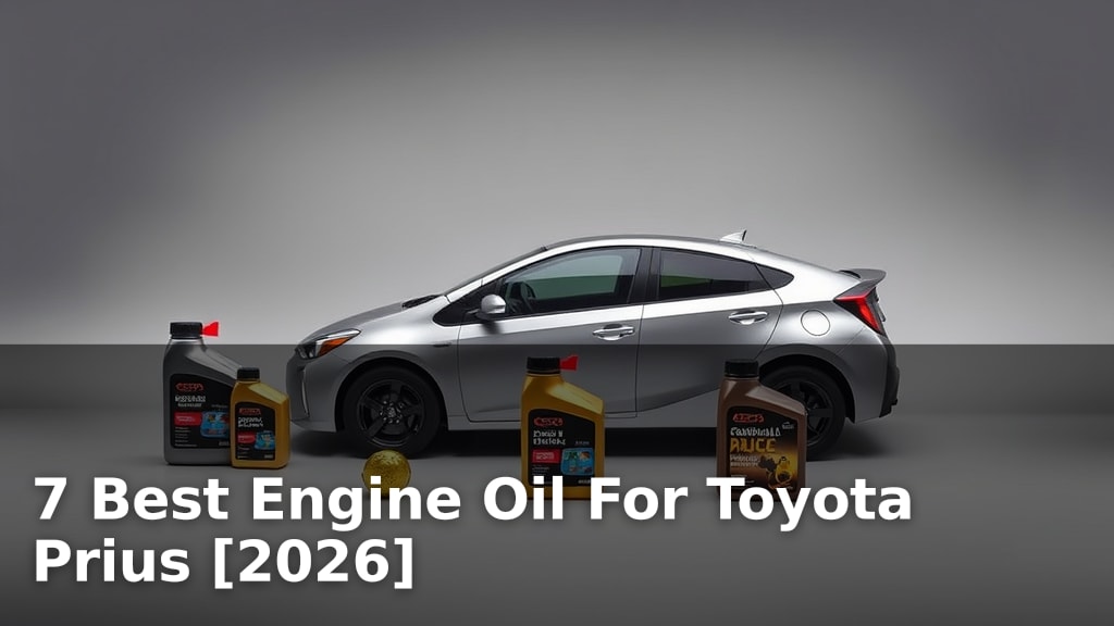 7 Best Engine Oil For Toyota Prius [2026]
