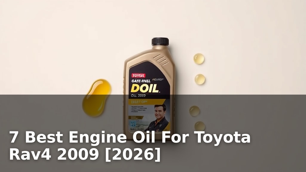 7 Best Engine Oil For Toyota Rav4 2009 [2026]