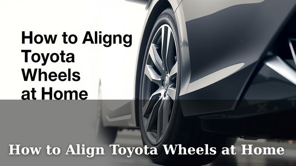 How to Align Toyota Wheels at Home