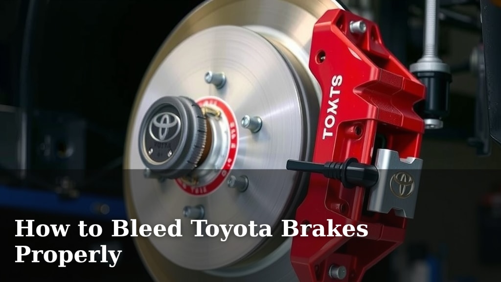 How to Bleed Toyota Brakes Properly
