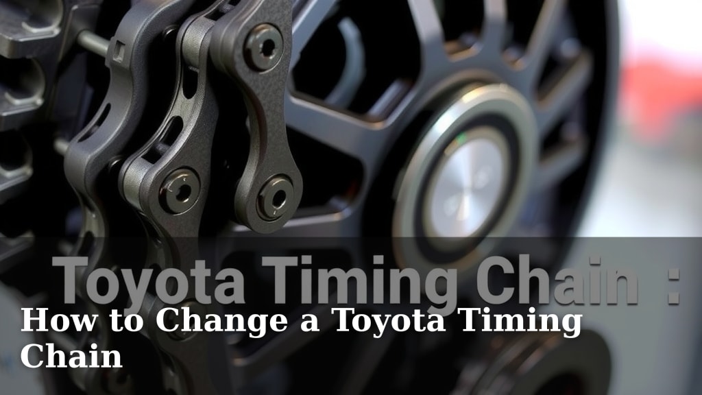 How to Change a Toyota Timing Chain