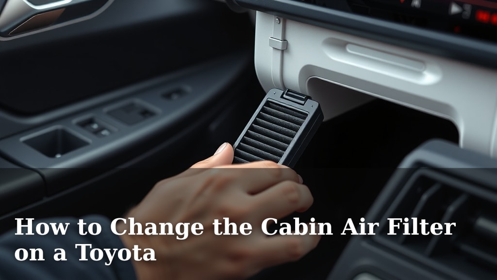 How to Change the Cabin Air Filter on a Toyota