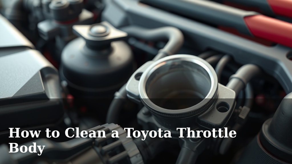 How to Clean a Toyota Throttle Body