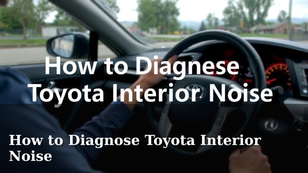How to Diagnose Toyota Interior Noise