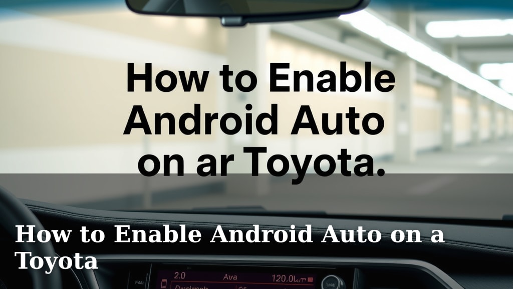 How to Enable Android Auto on a Toyota
