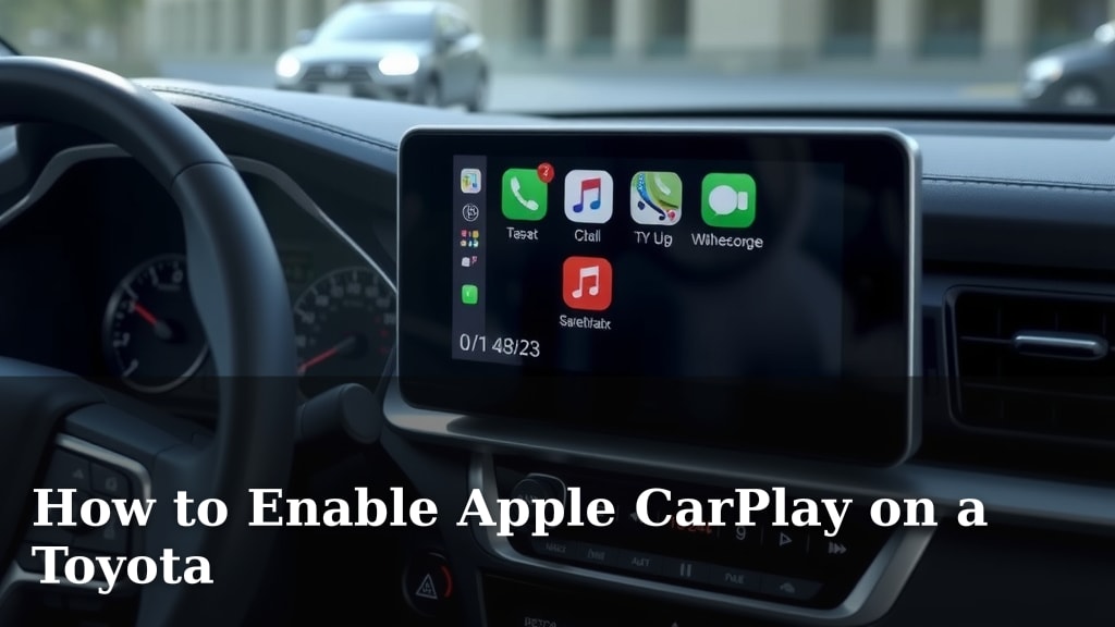 How to Enable Apple CarPlay on a Toyota