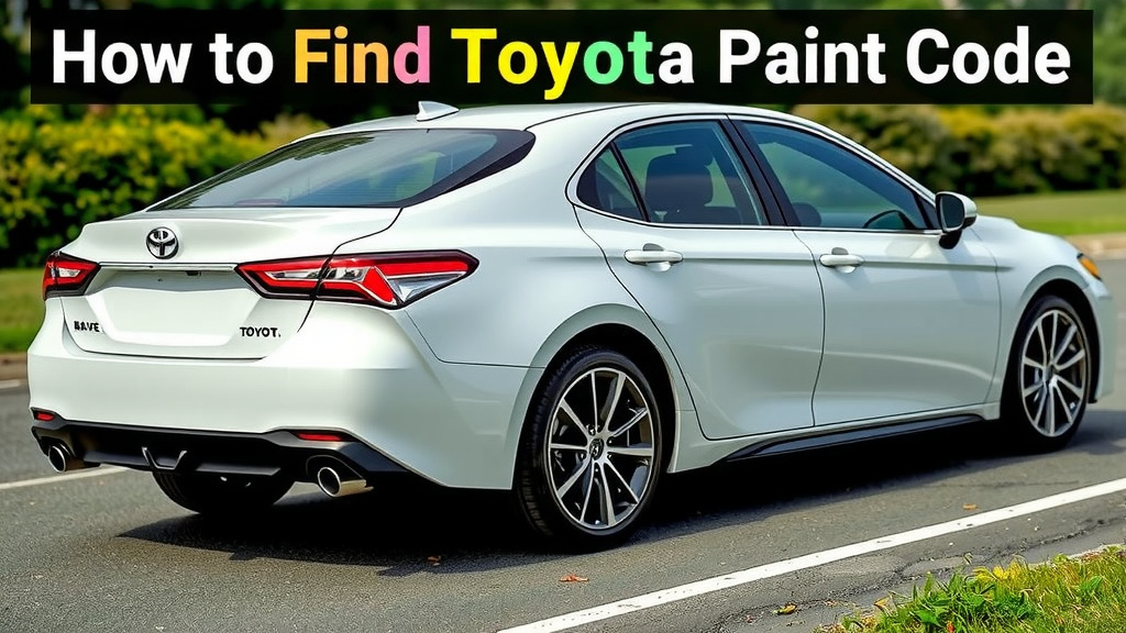 Locating Your Toyota's Vehicle Identification Number (VIN) and Paint Code