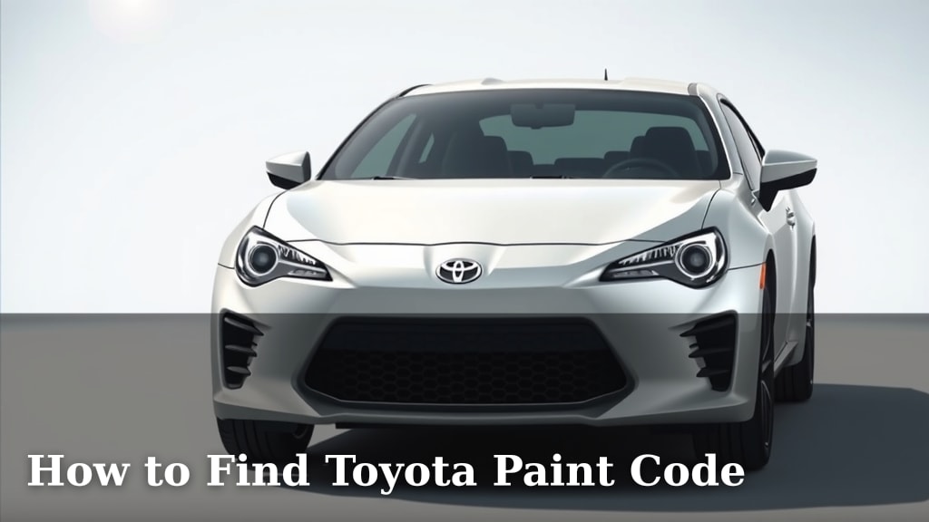 How to Find Toyota Paint Code