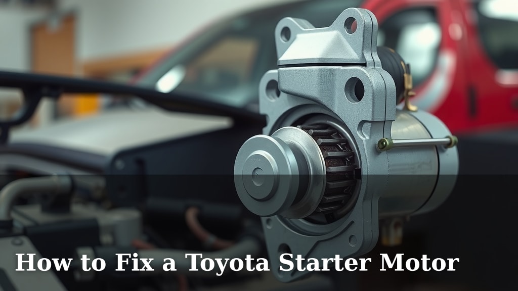 How to Fix a Toyota Starter Motor