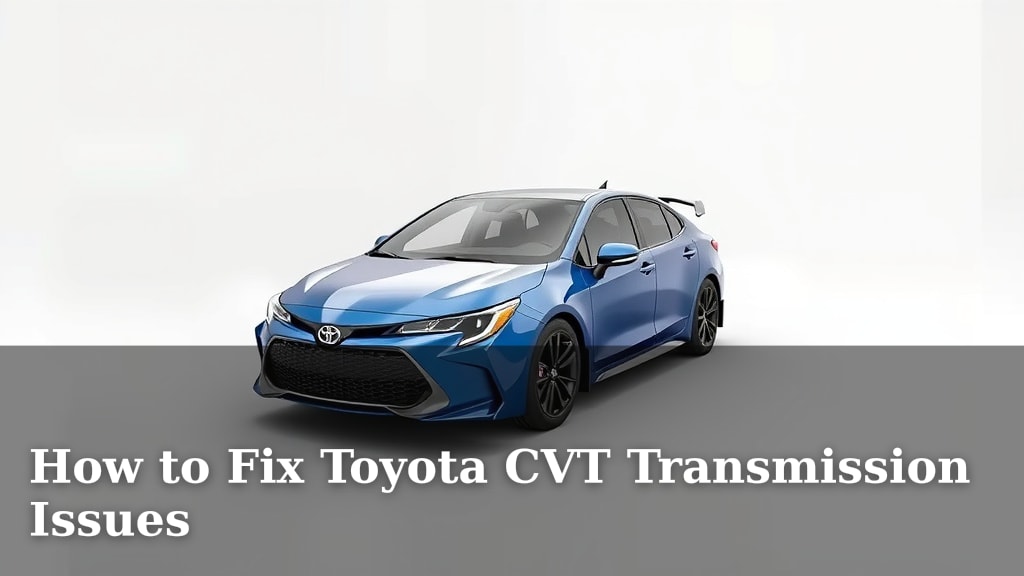 How to Fix Toyota CVT Transmission Issues