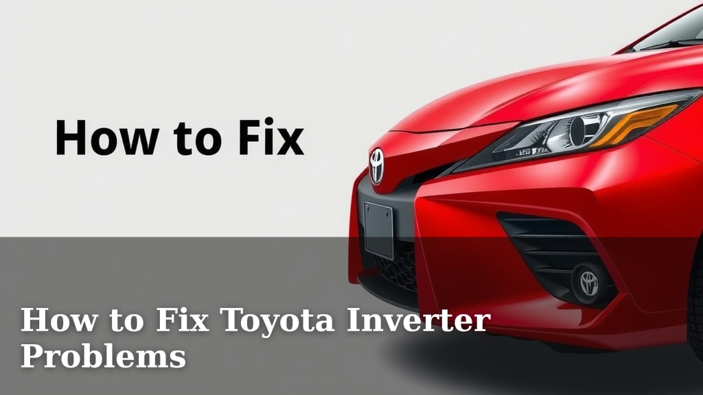How to Fix Toyota Inverter Problems