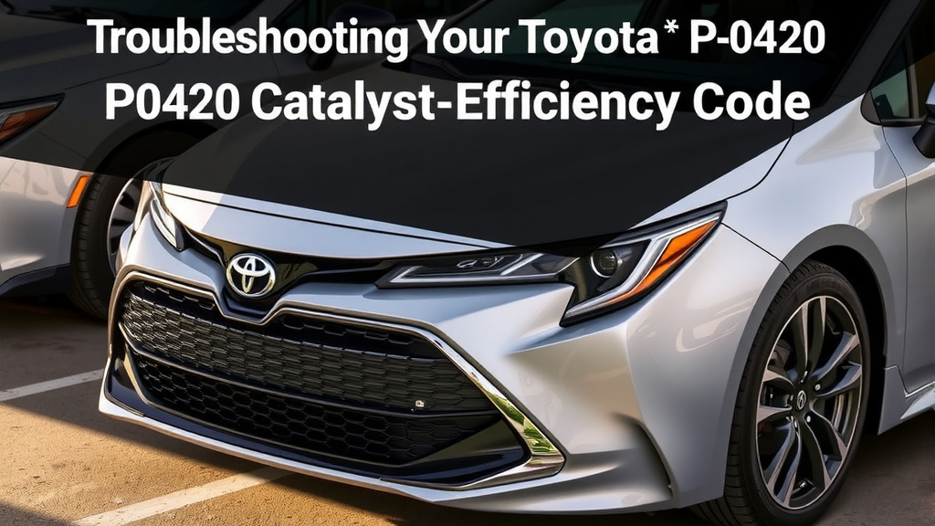 Troubleshooting Your Toyota's P0420 Catalyst Efficiency Code