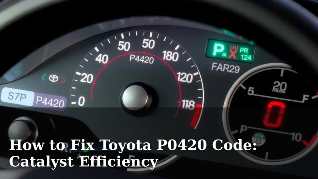 How to Fix Toyota P0420 Code: Catalyst Efficiency