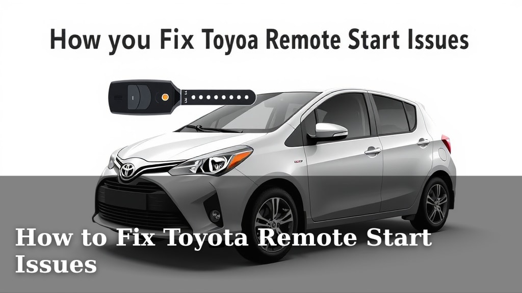 How to Fix Toyota Remote Start Issues