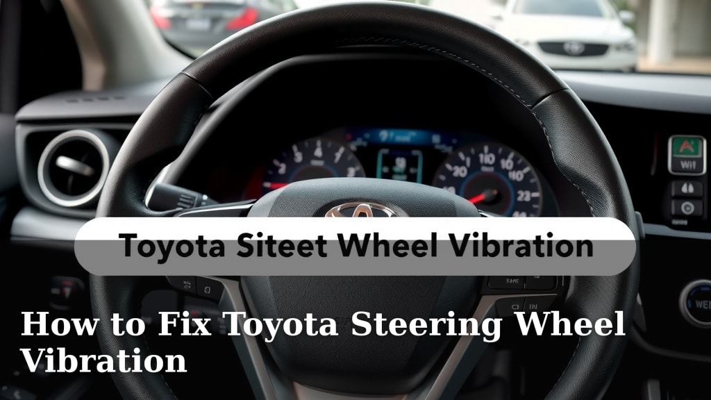 How to Fix Toyota Steering Wheel Vibration