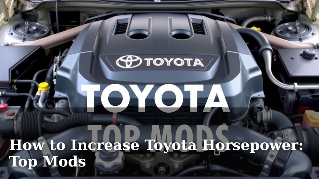 How to Increase Toyota Horsepower: Top Mods