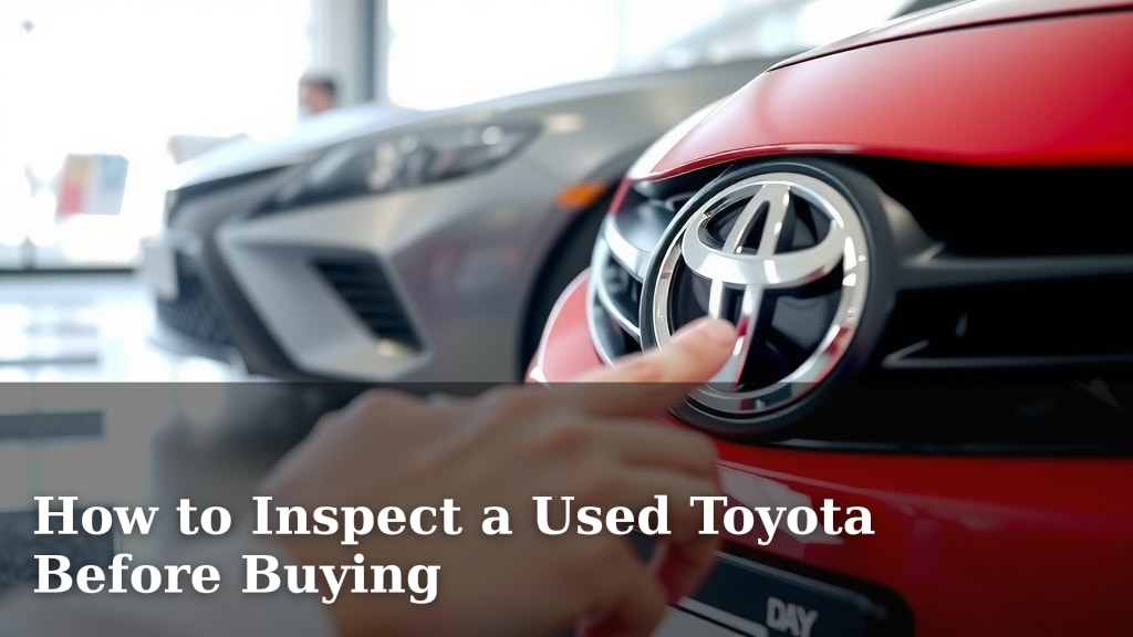 How to Inspect a Used Toyota Before Buying
