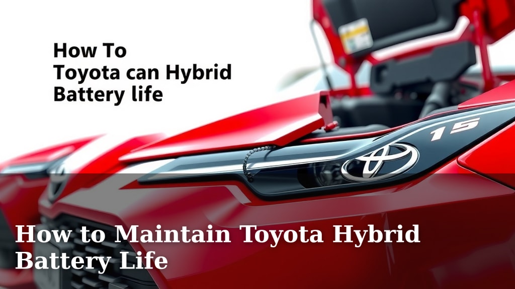 How to Maintain Toyota Hybrid Battery Life