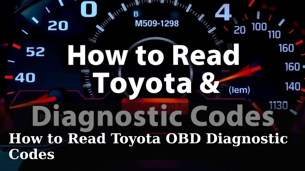 How to Read Toyota OBD Diagnostic Codes