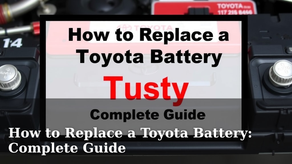 How to Replace a Toyota Battery: Complete Guide