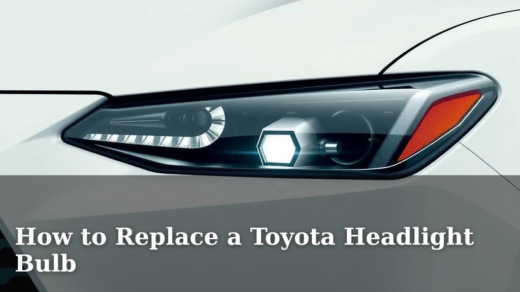 How to Replace a Toyota Headlight Bulb