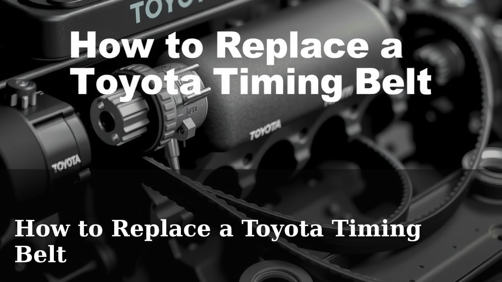 How to Replace a Toyota Timing Belt