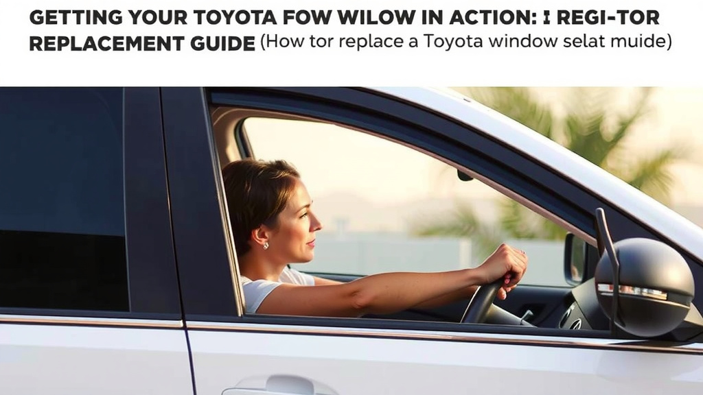 Getting Your Toyota Window Back in Action: A Regulator Replacement Guide