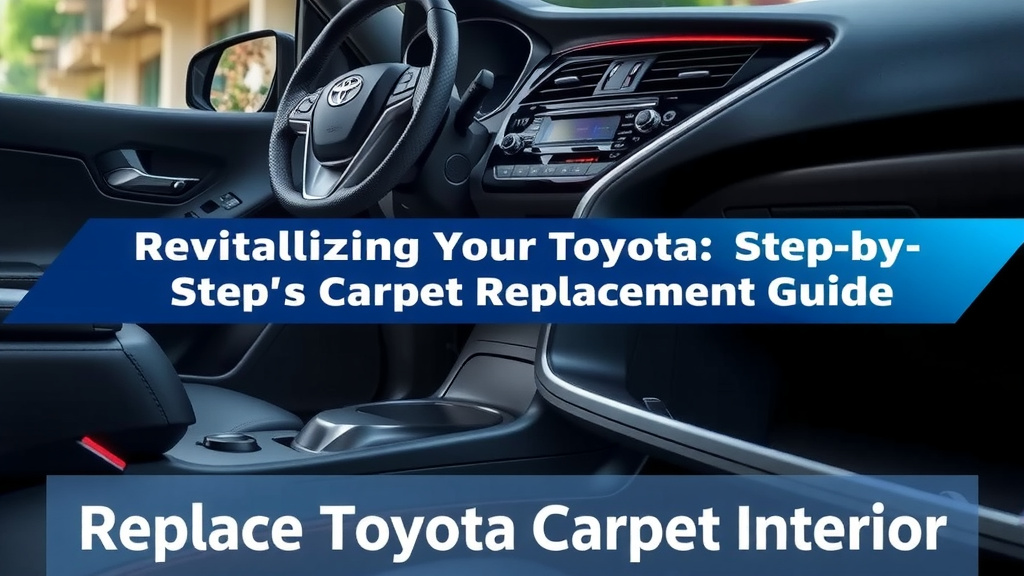 Revitalizing Your Toyota: A Step-by-Step Carpet Replacement Guide