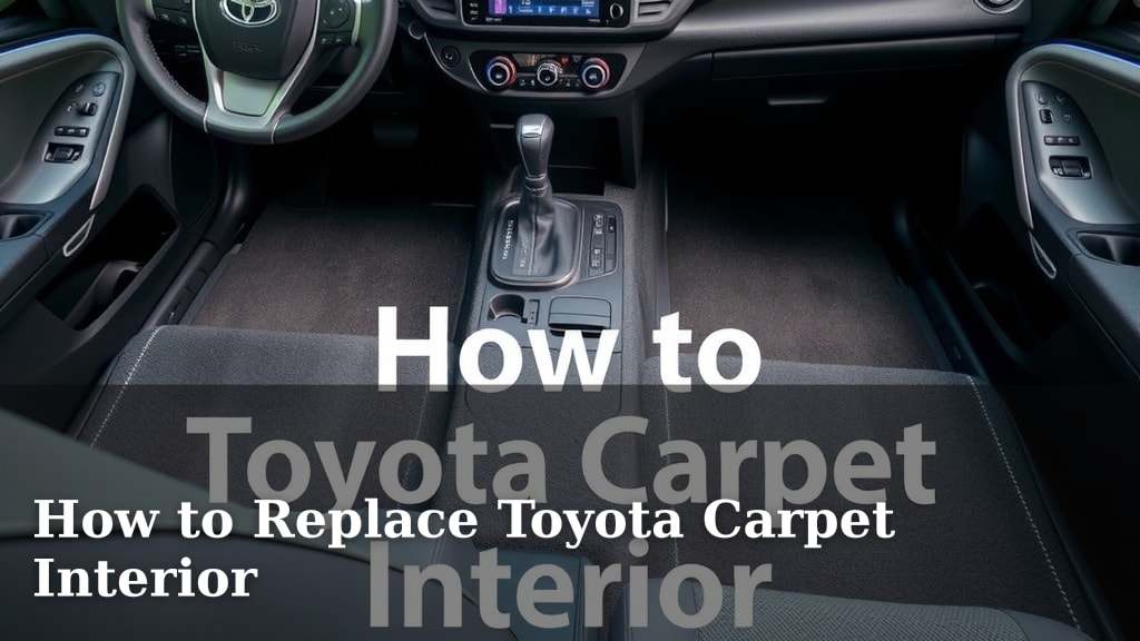 How to Replace Toyota Carpet Interior