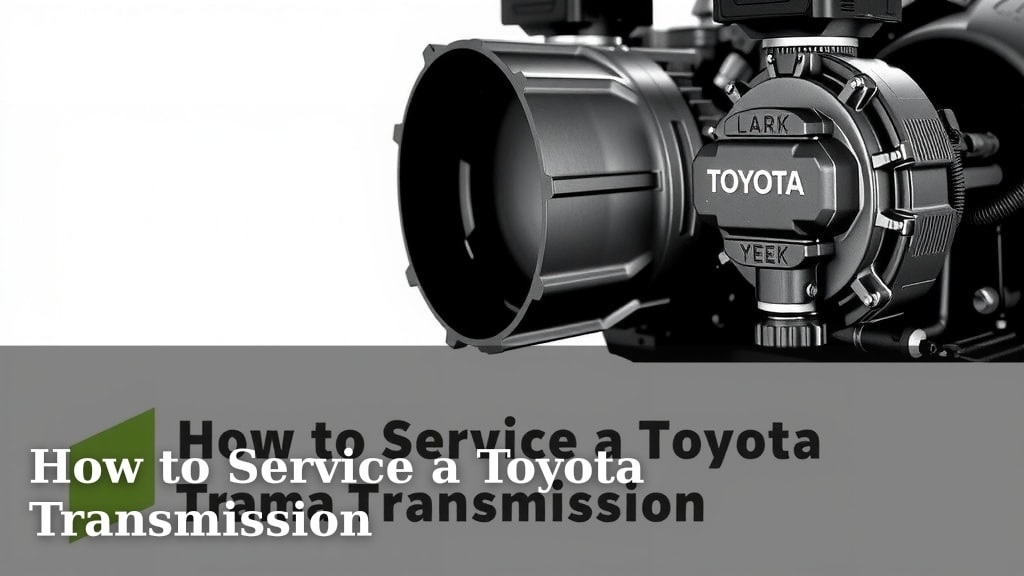 How to Service a Toyota Transmission