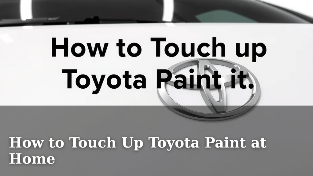 How to Touch Up Toyota Paint at Home