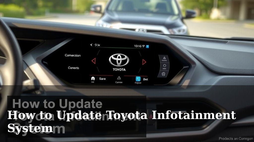 How to Update Toyota Infotainment System