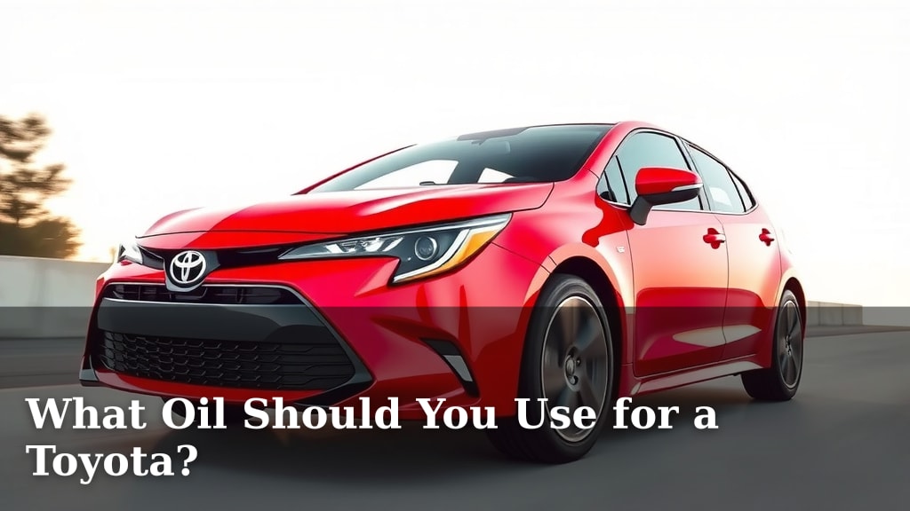 What Oil Should You Use for a Toyota?