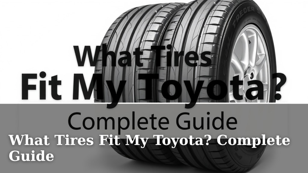 What Tires Fit My Toyota? Complete Guide