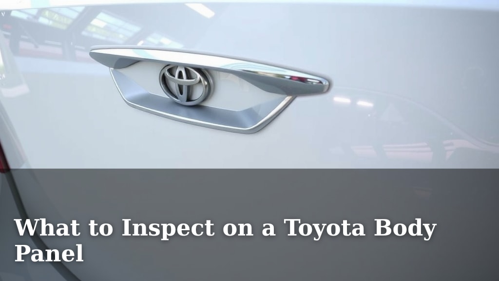 What to Inspect on a Toyota Body Panel