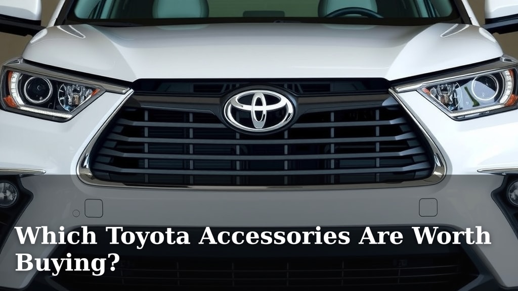 Which Toyota Accessories Are Worth Buying?