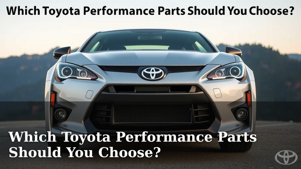 Which Toyota Performance Parts Should You Choose?