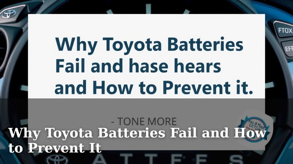Why Toyota Batteries Fail and How to Prevent It